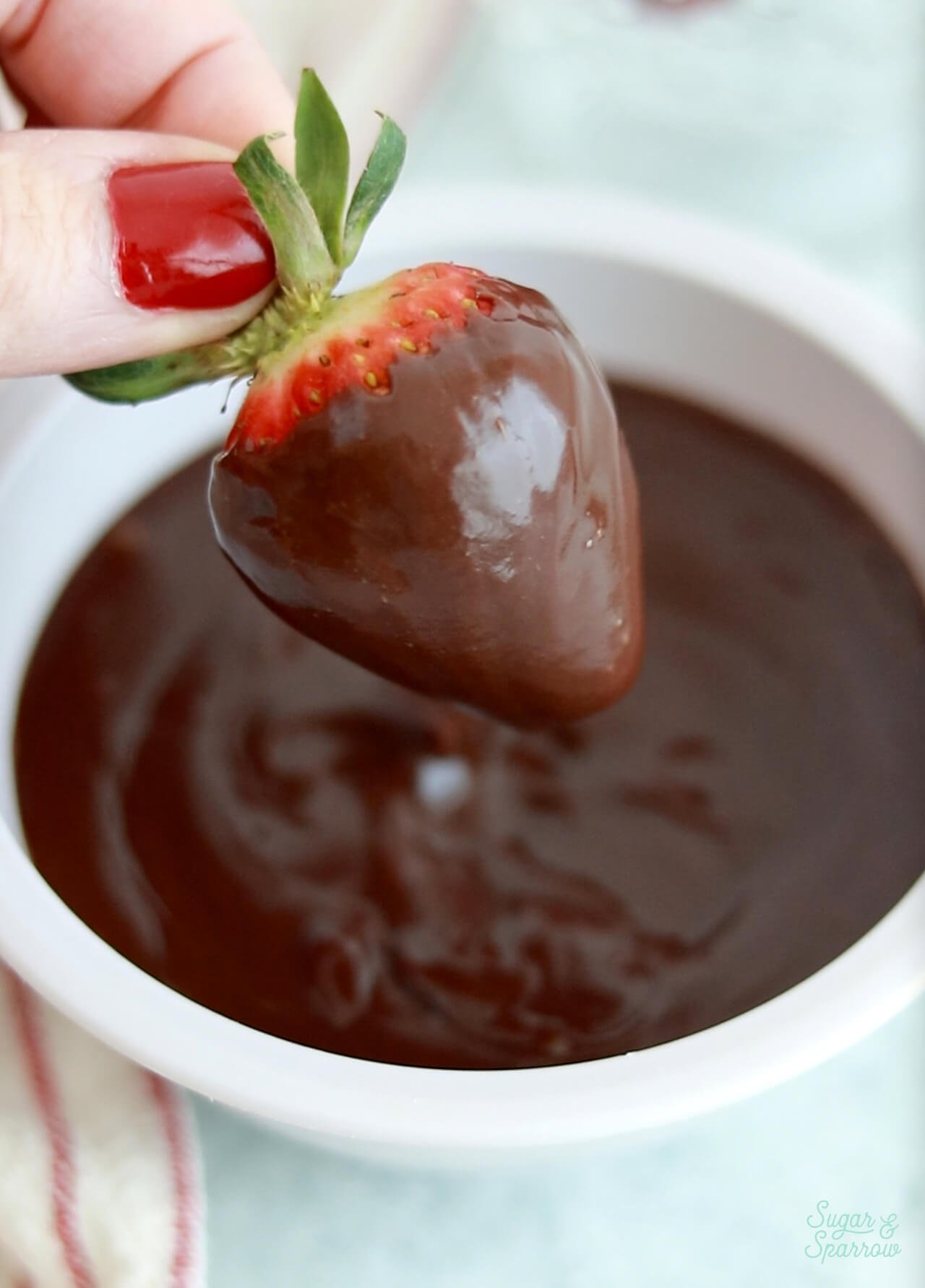 chocolate ganache dipped strawberry