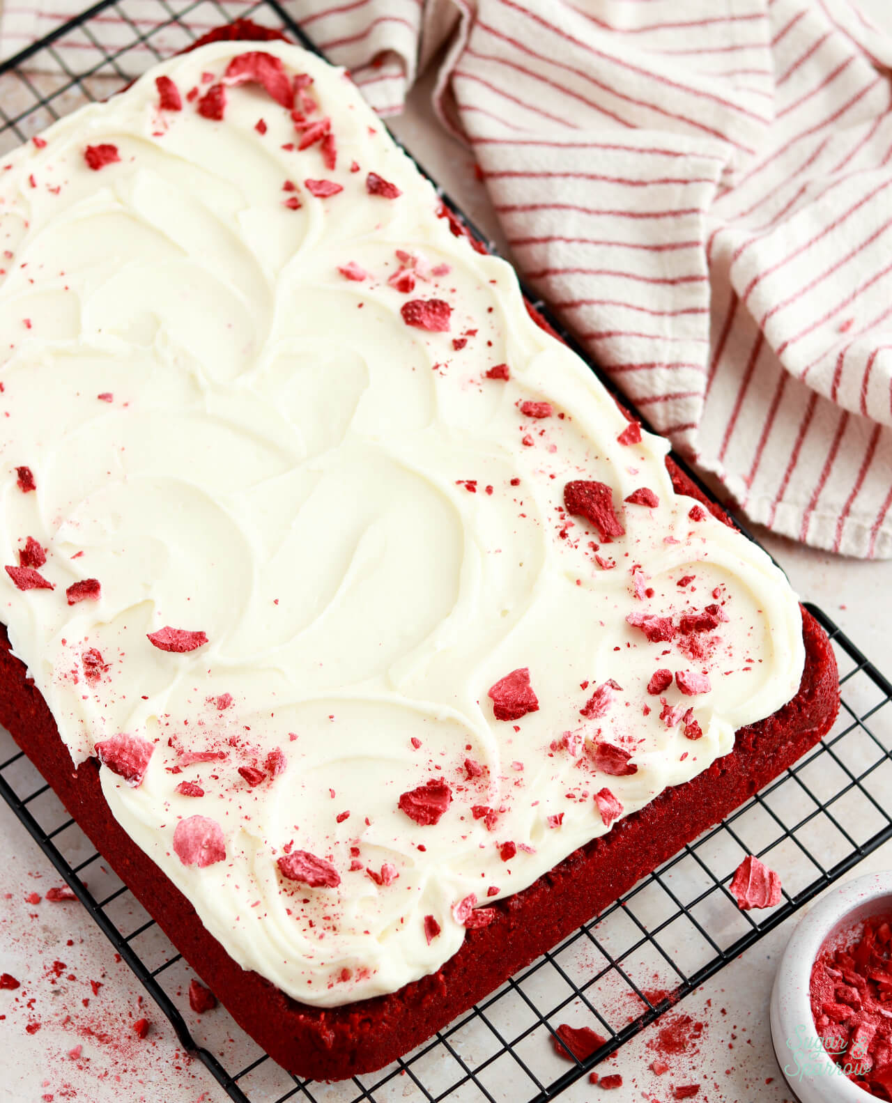 red velvet sheet cake with cream cheese frosting recipe