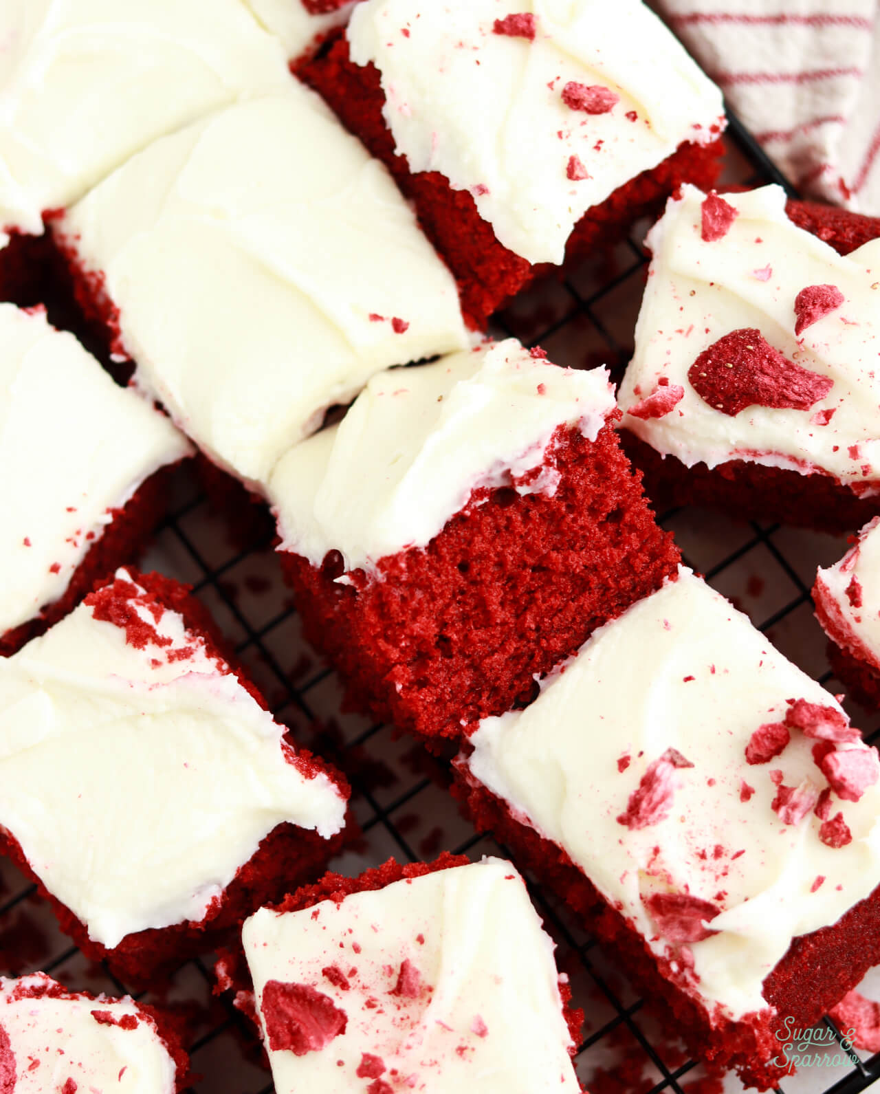 red velvet cake recipe squares