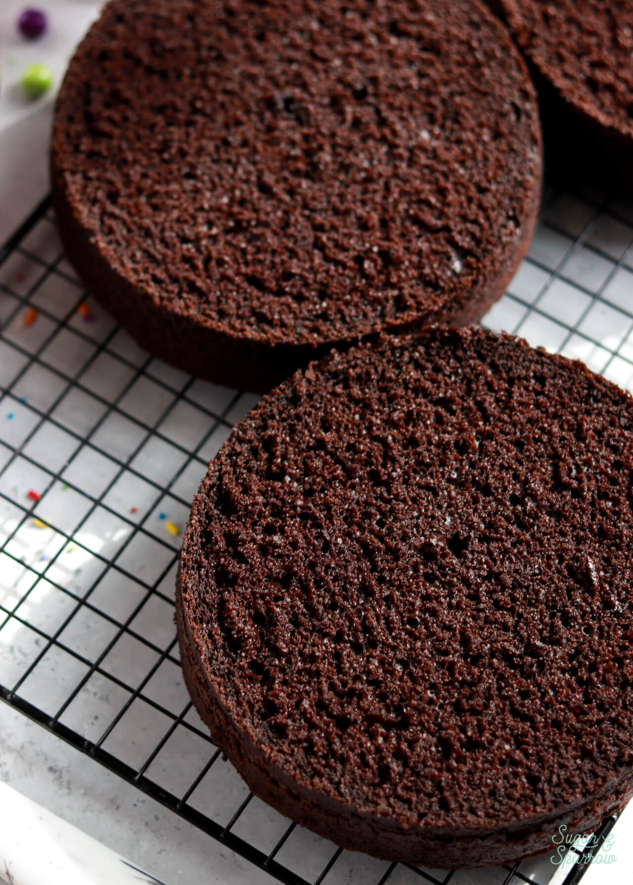 gluten free chocolate cake layers