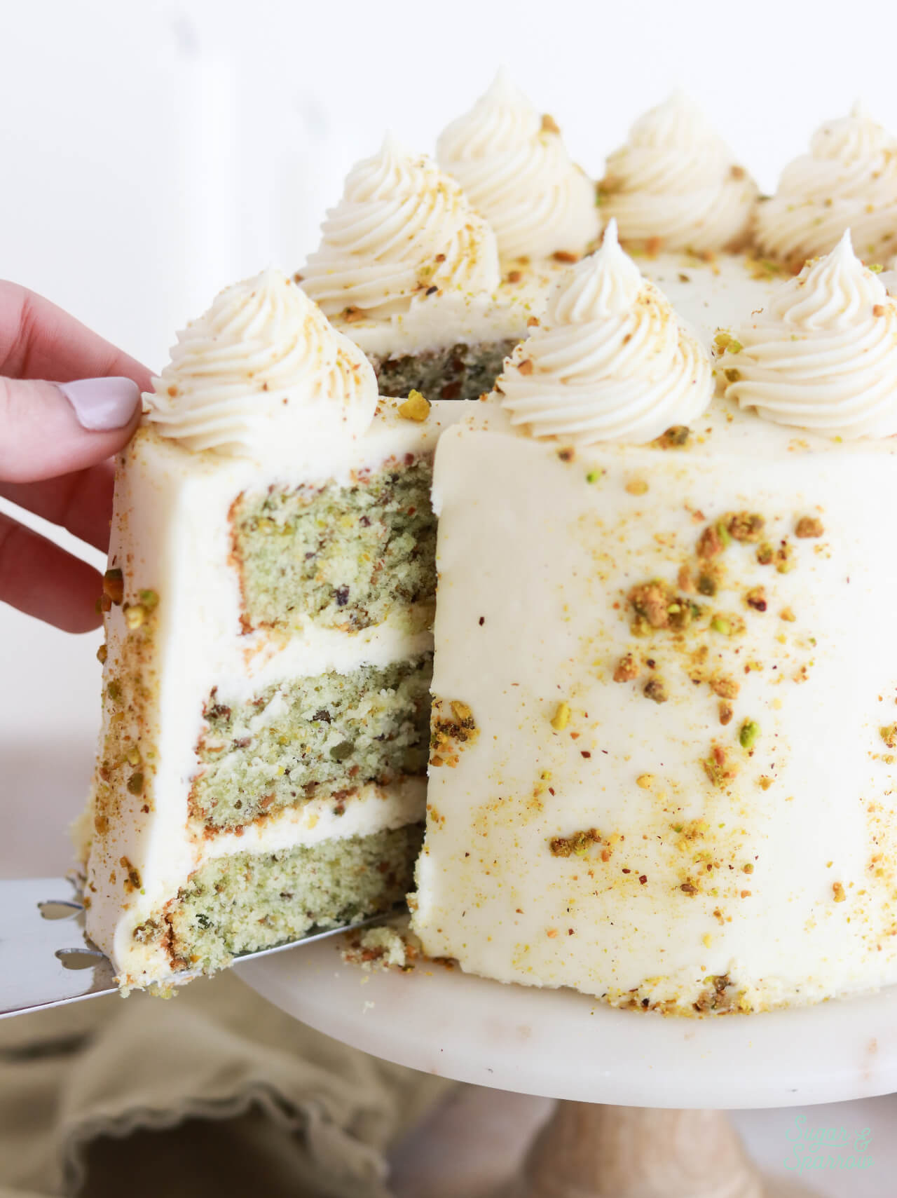 pistachio cake with cream cheese buttercream recipe