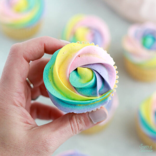 rainbow swirl cupcakes tutorial