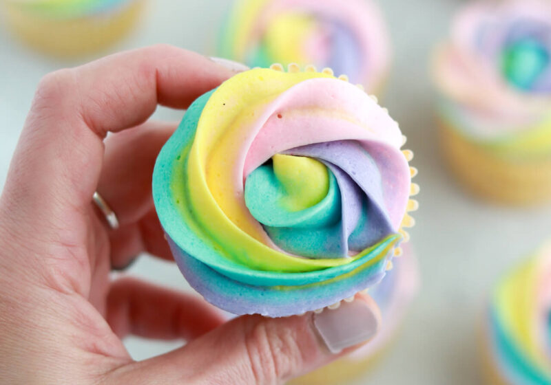rainbow swirl cupcakes tutorial