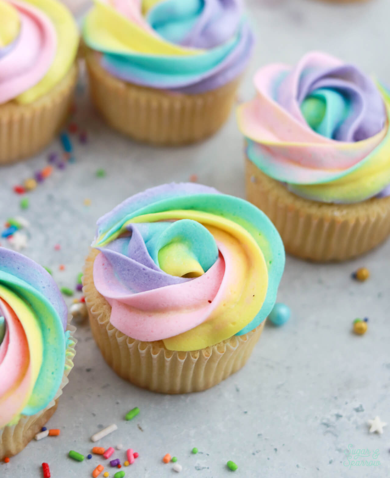 rainbow cupcakes recipe