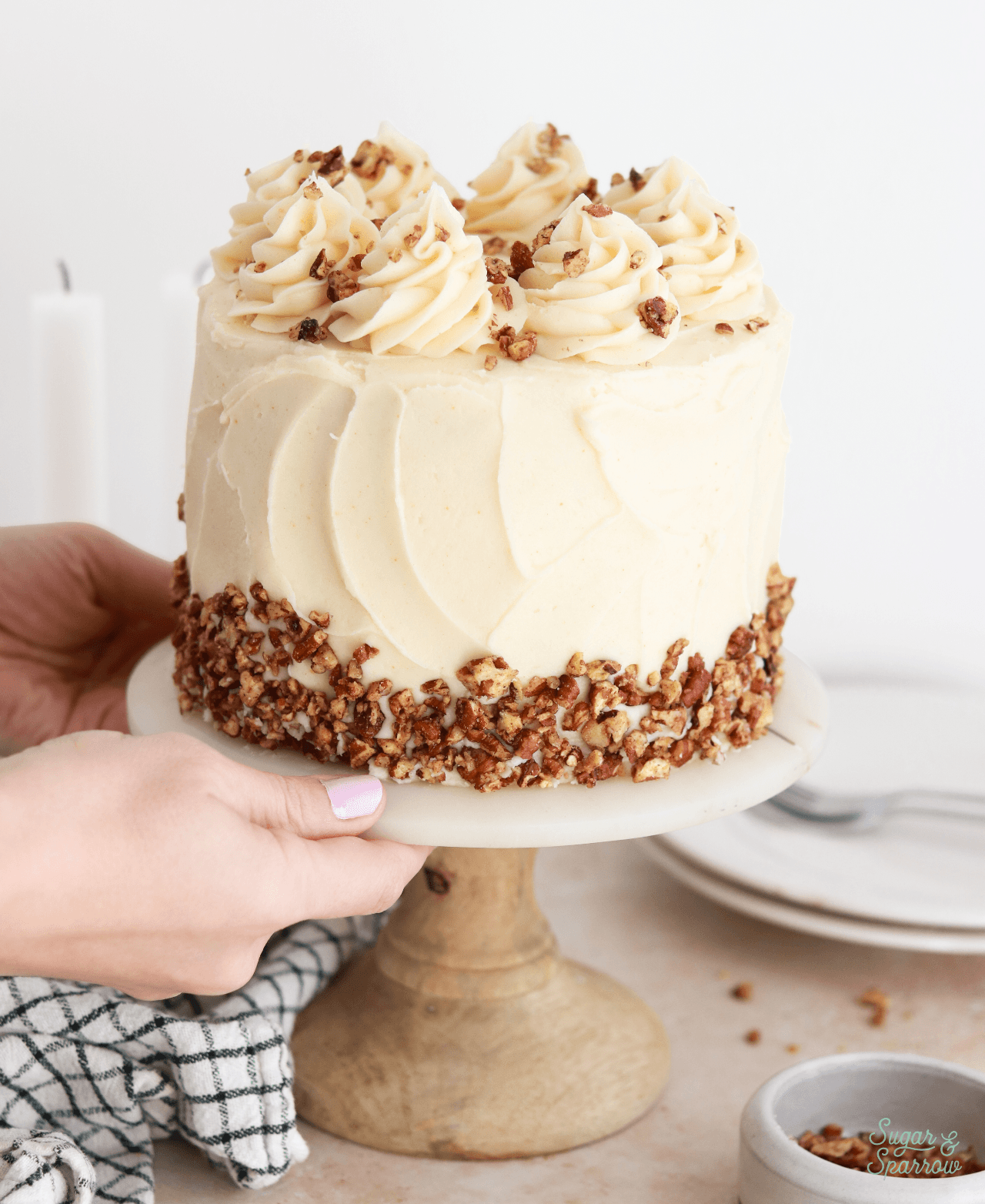 carrot layer cake recipe with brown butter cream cheese frosting