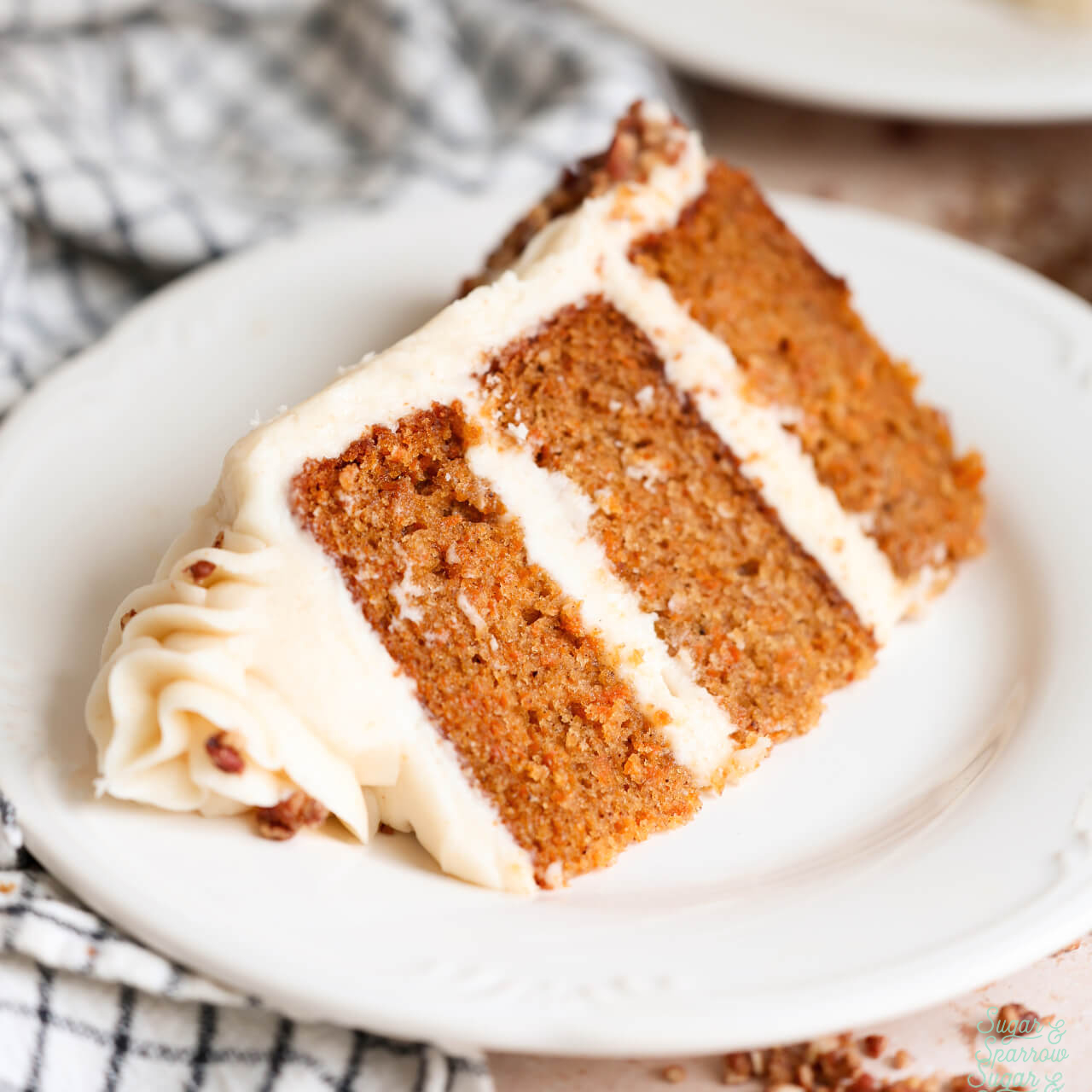 carrot cake with brown butter cream cheese frosting