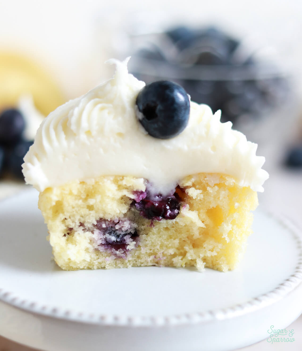 soft and moist lemon blueberry cupcakes 