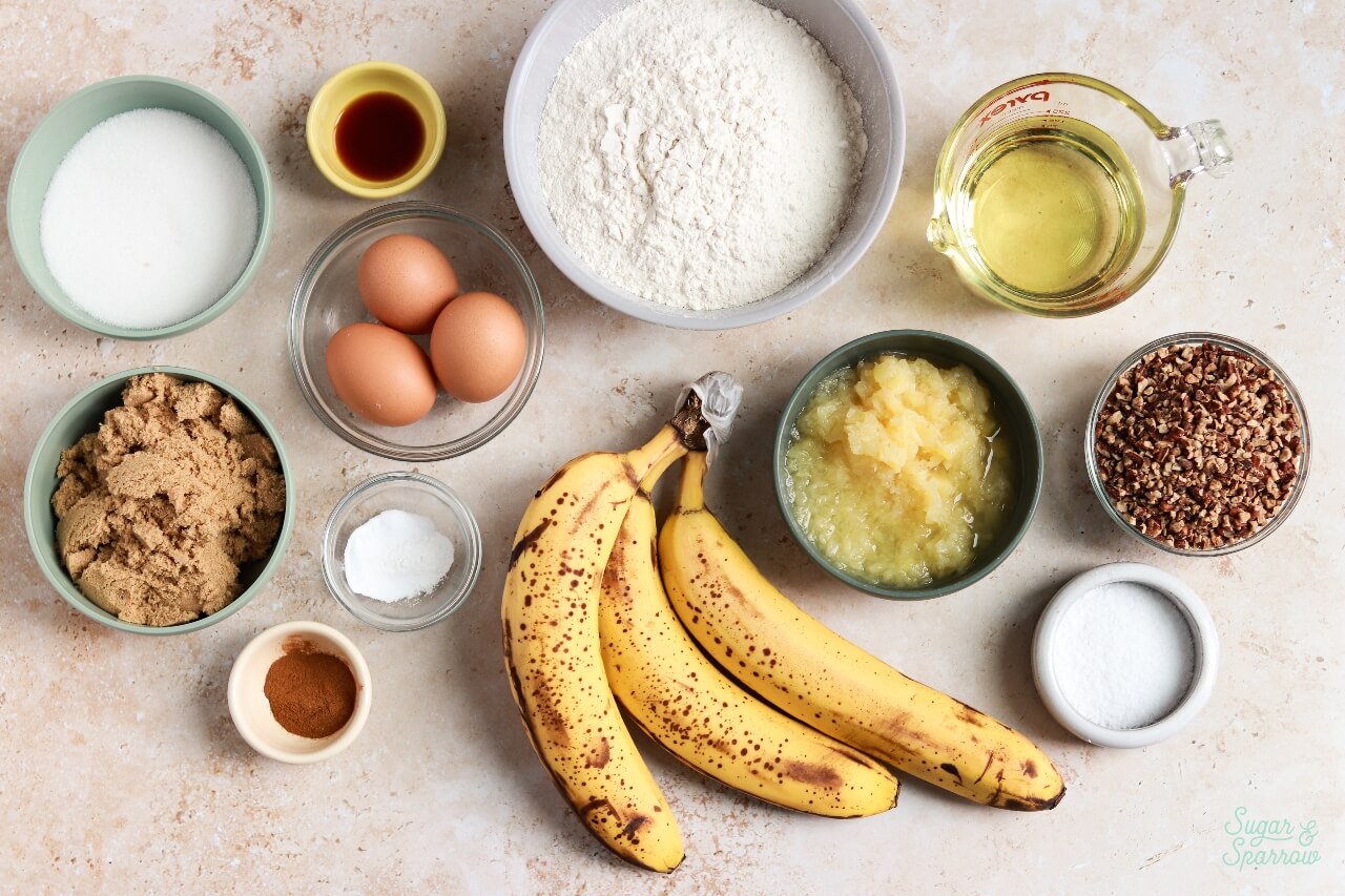 ingredients for hummingbird cake