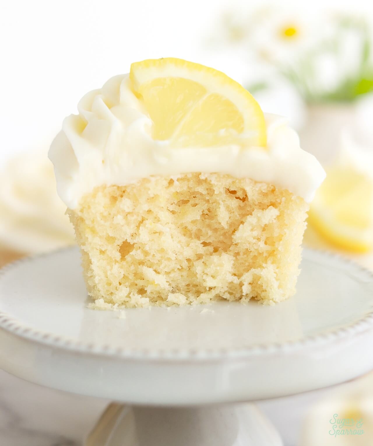 fluffy moist lemon cupcakes from scratch