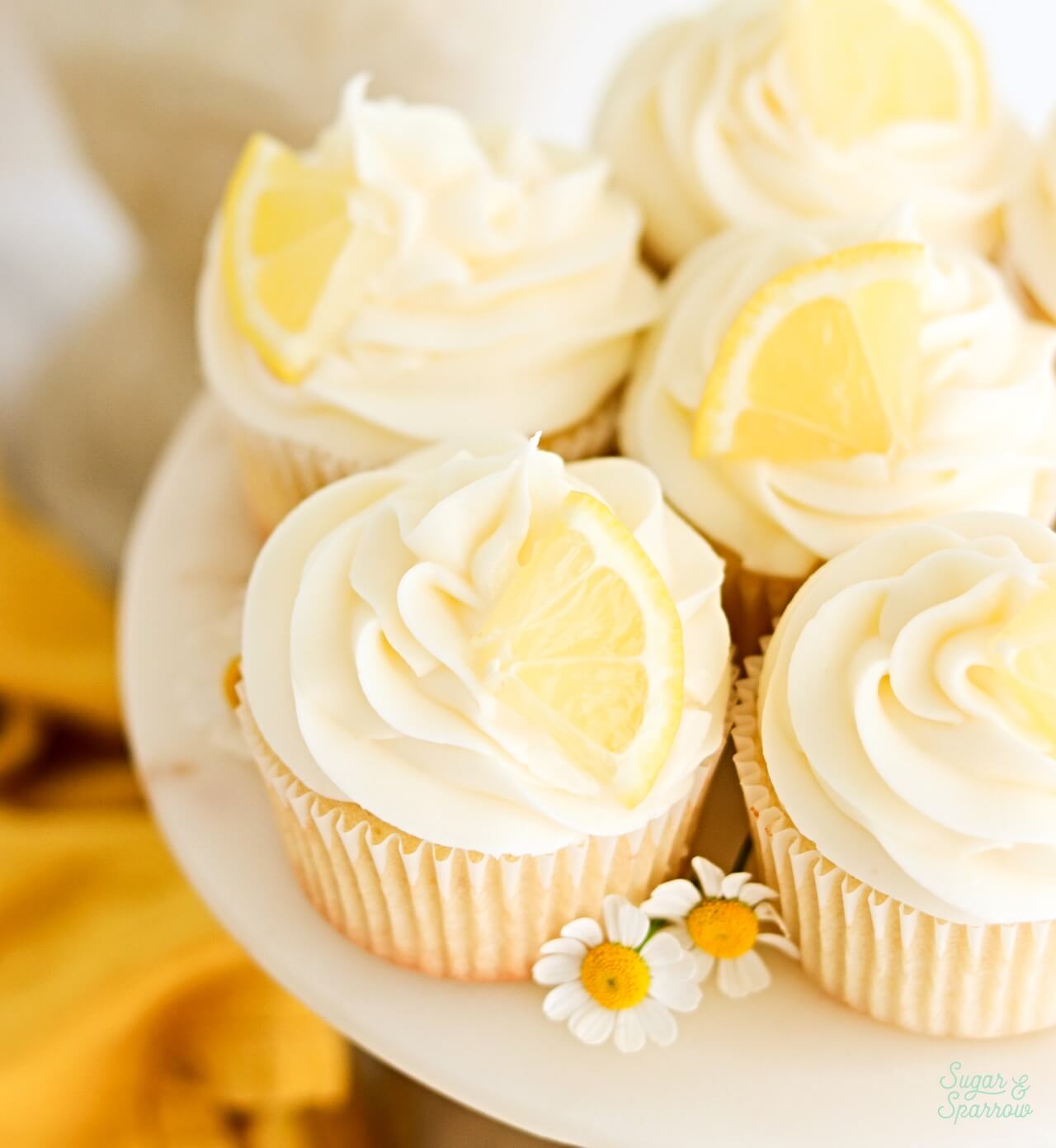 lemon cream cheese buttercream on lemon cupcakes recipe