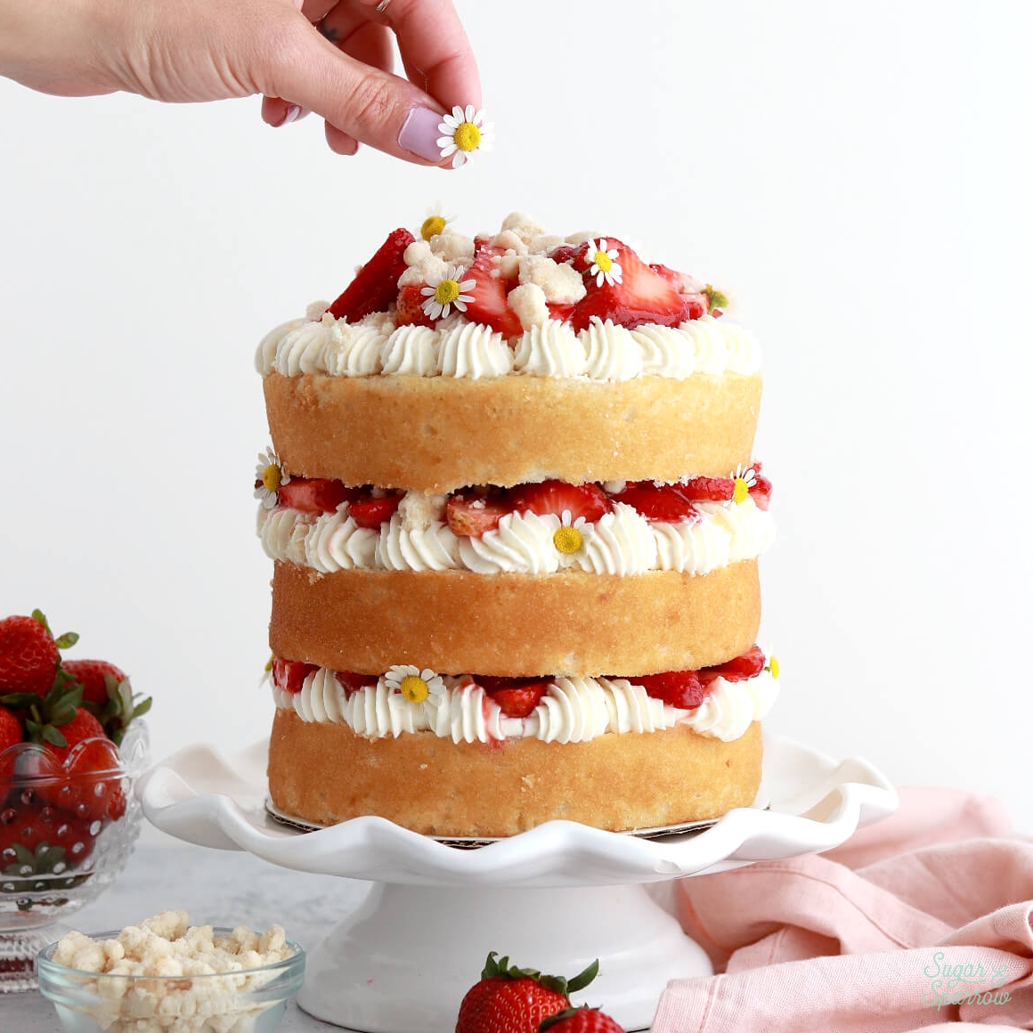 strawberry shortcake layer cake