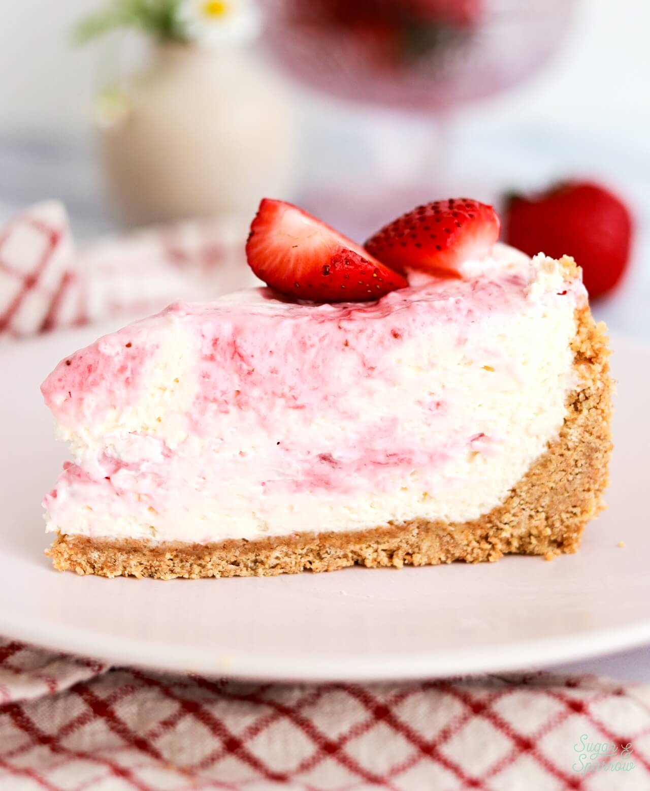 easy marbled strawberry cheesecake recipe 