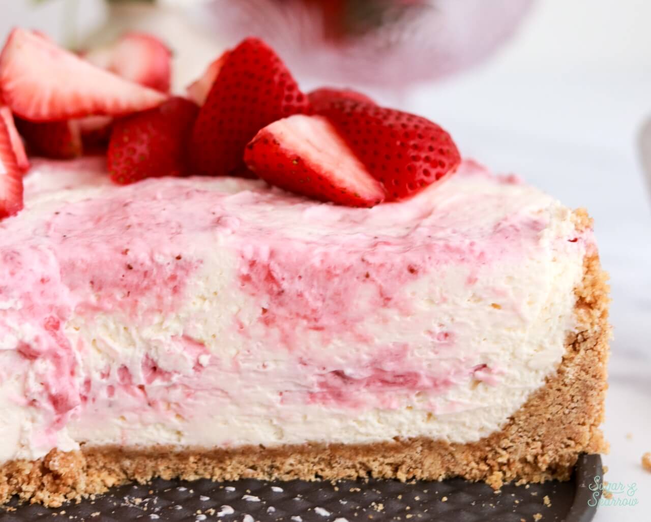no-bake cheesecake recipe with strawberries