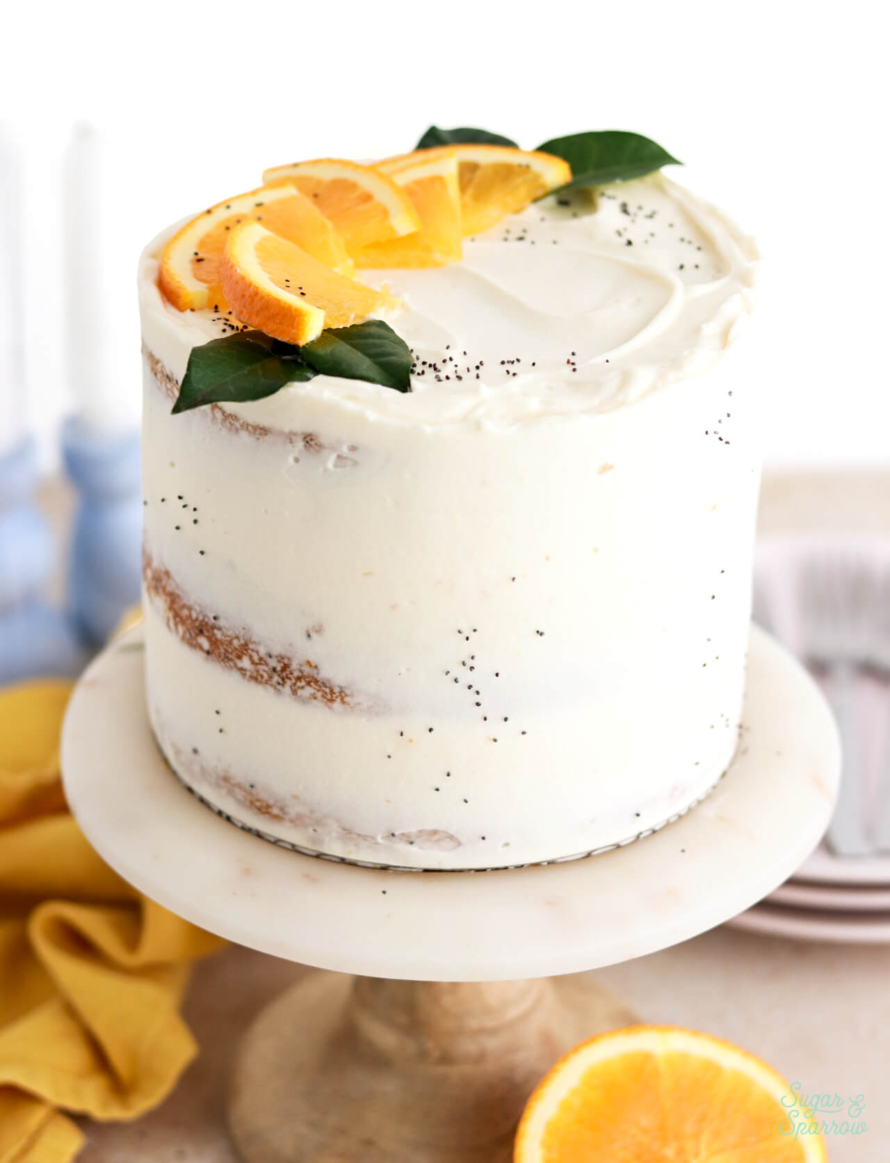 orange poppyseed cake recipe with mascarpone frosting