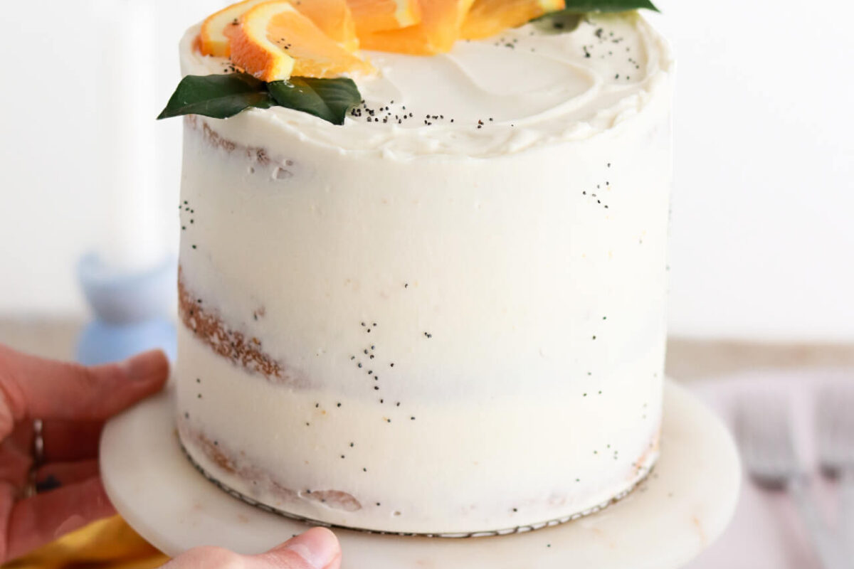 orange poppyseed cake recipe with mascarpone frosting