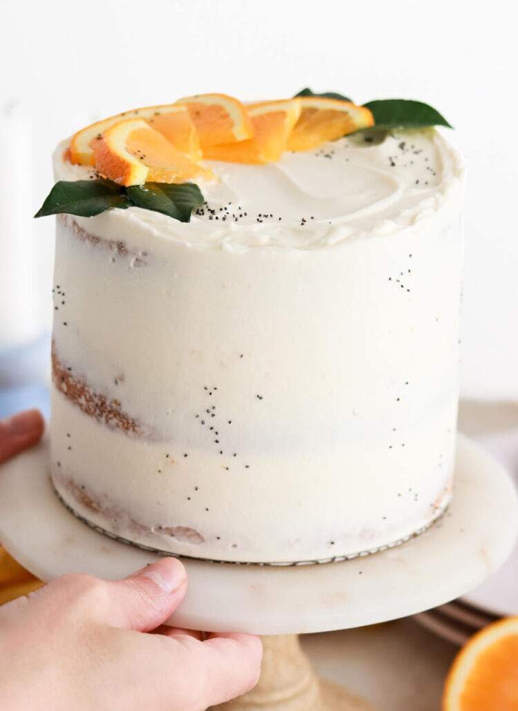 orange poppyseed cake recipe with mascarpone frosting