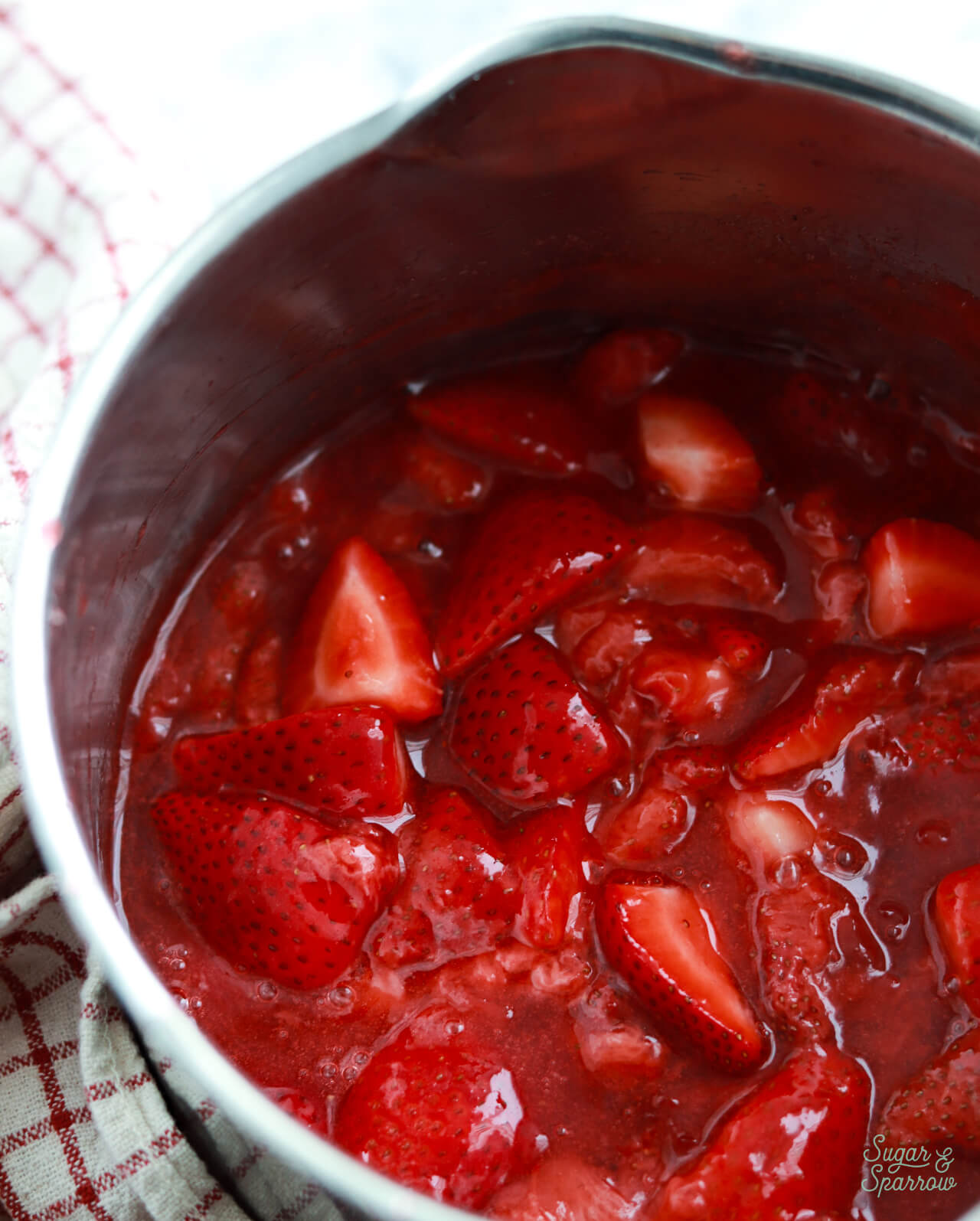 thick strawberry sauce for strawberry shortcake sheet cake