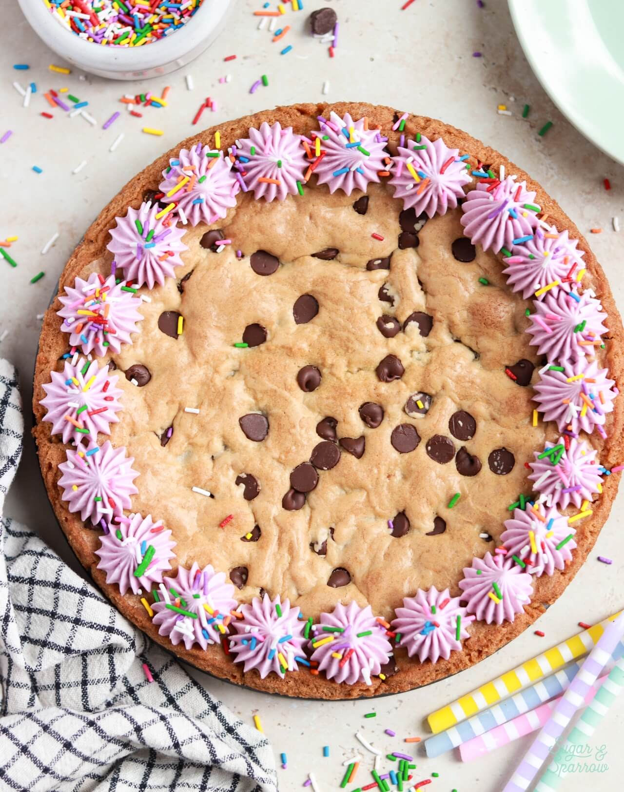 chocolate chip cookie birthday cake recipe