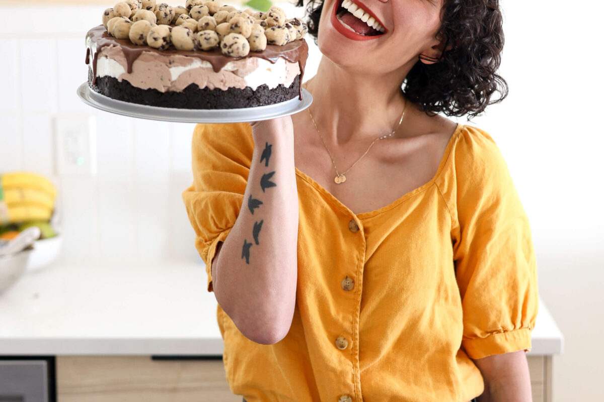 whitney depaoli of sugar and sparrow in her kitchen