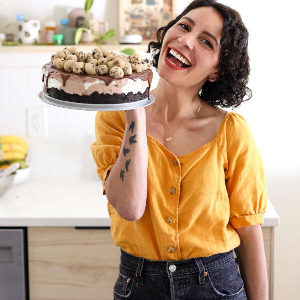 whitney depaoli of sugar and sparrow in her kitchen
