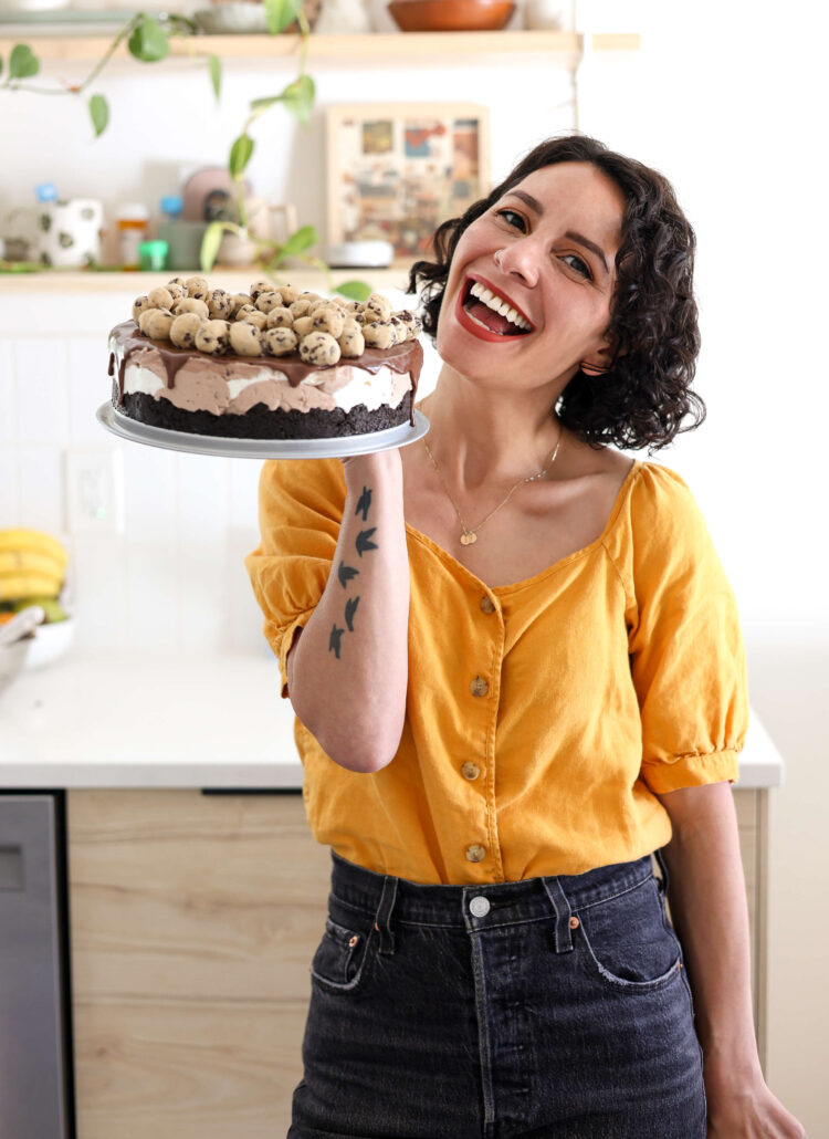 whitney depaoli of sugar and sparrow in her kitchen