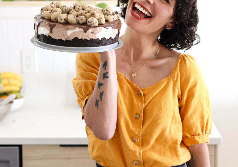 whitney depaoli of sugar and sparrow in her kitchen