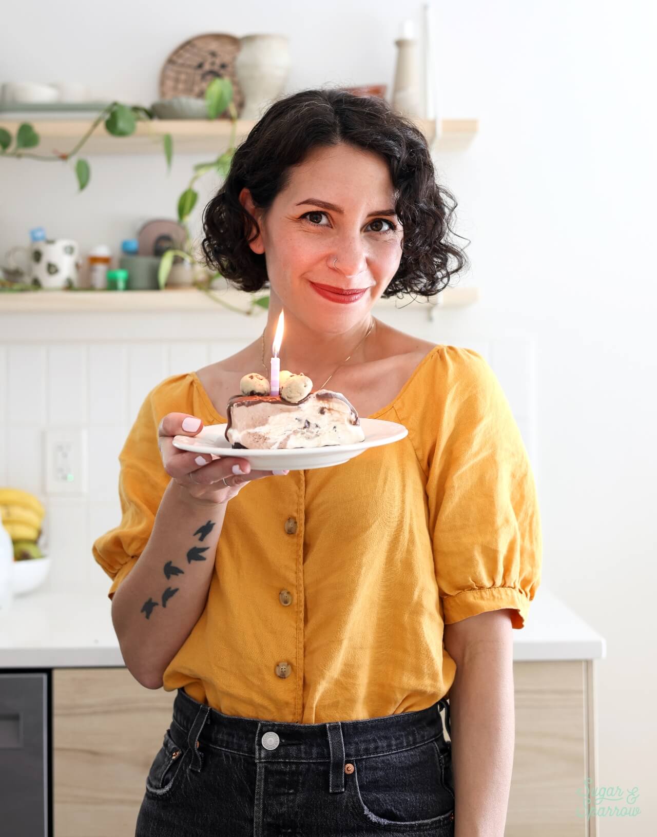 Whitney DePaoli Sugar and Sparrow ice cream cake recipe