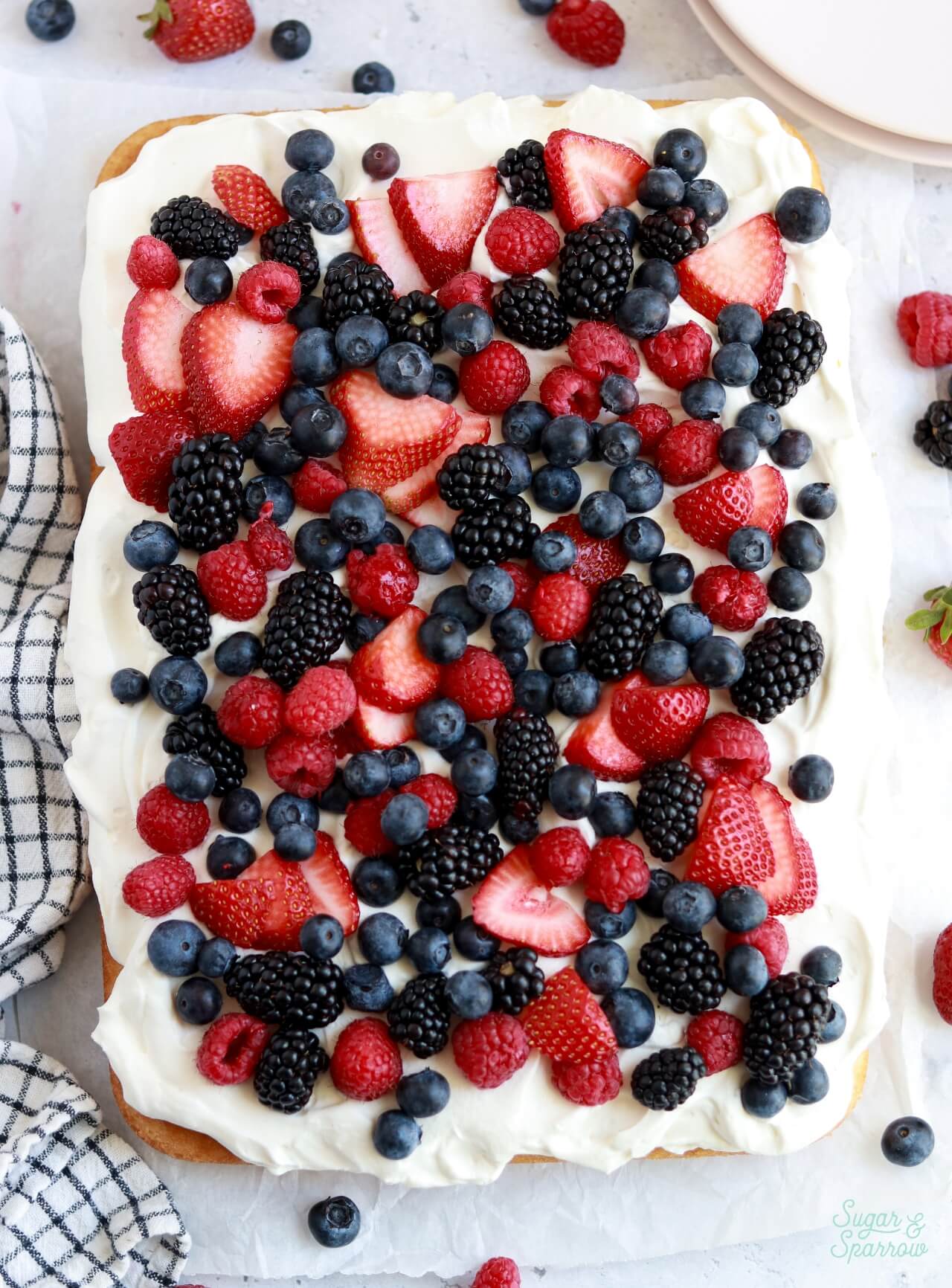 berries and cream cake 4th of july cake ideas