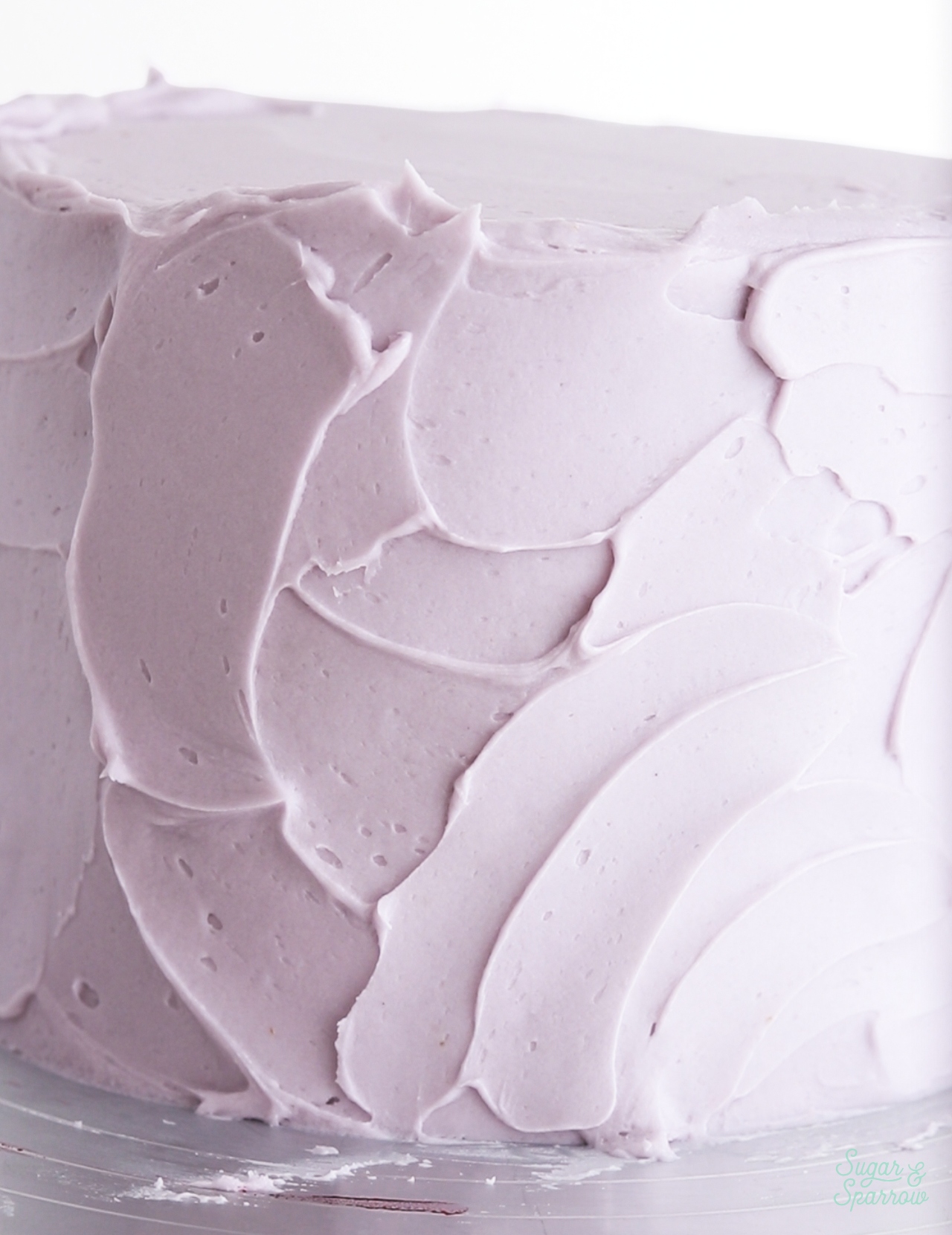 blackberry lavender cake with rustic frosting