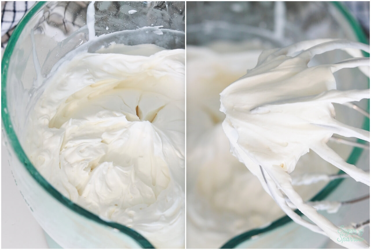 whipped cream frosting stabilized with cream cheese