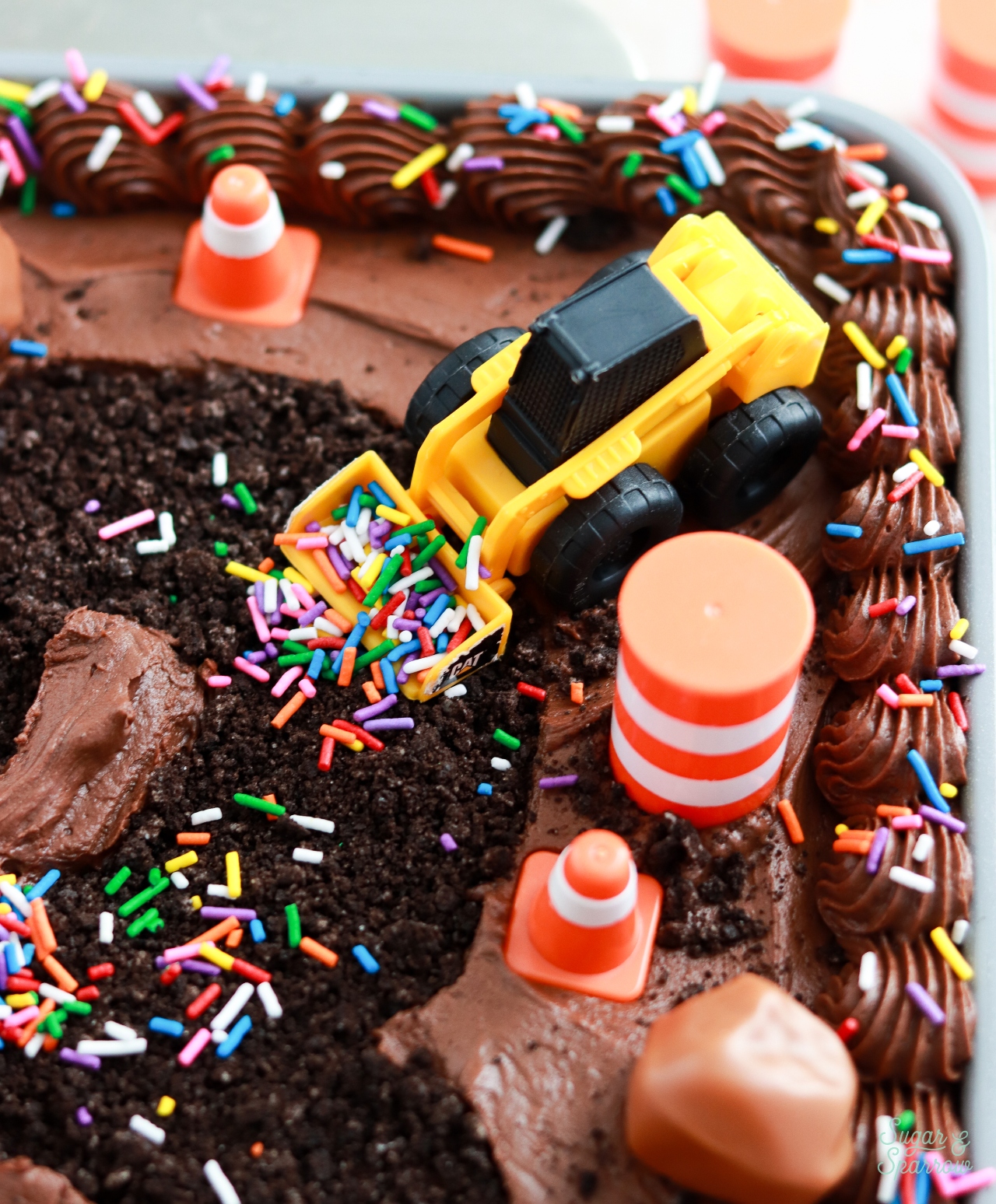 construction truck birthday cake