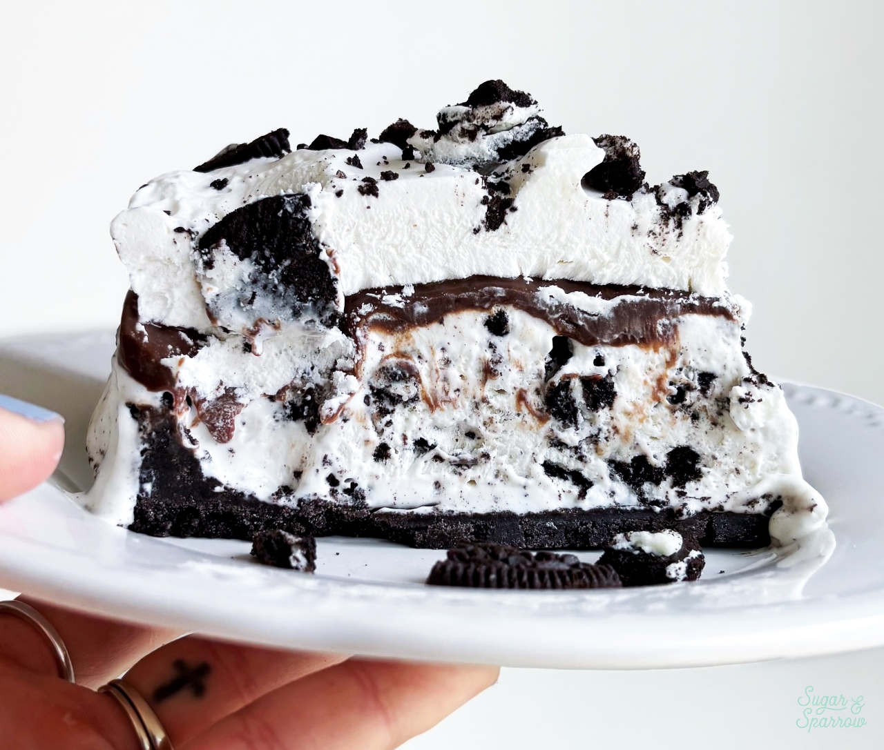 cookies and cream ice cream cake recipe with no-churn ice cream