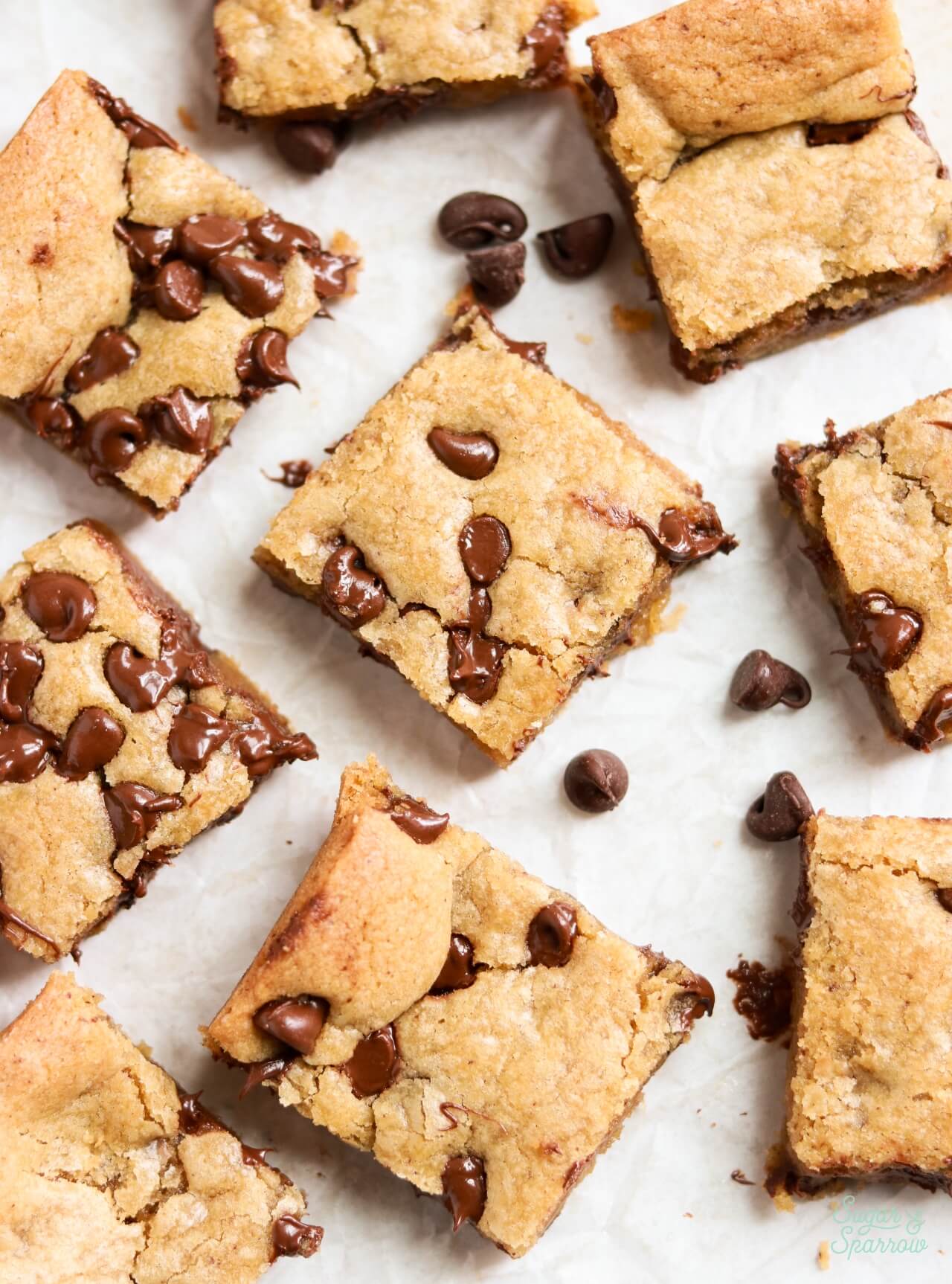 the best brown butter chocolate chip cookie bars