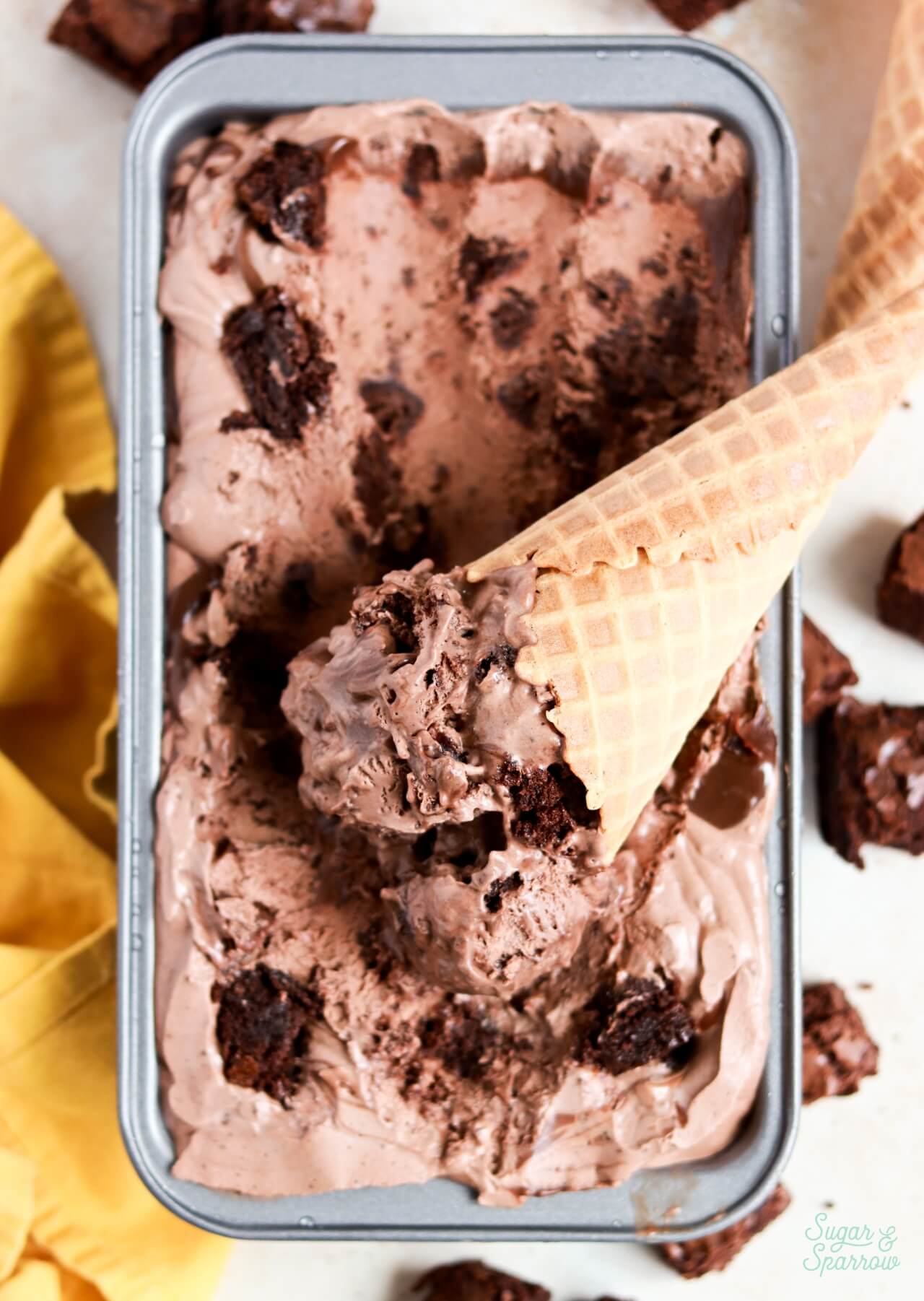 no churn brownie ice cream recipe