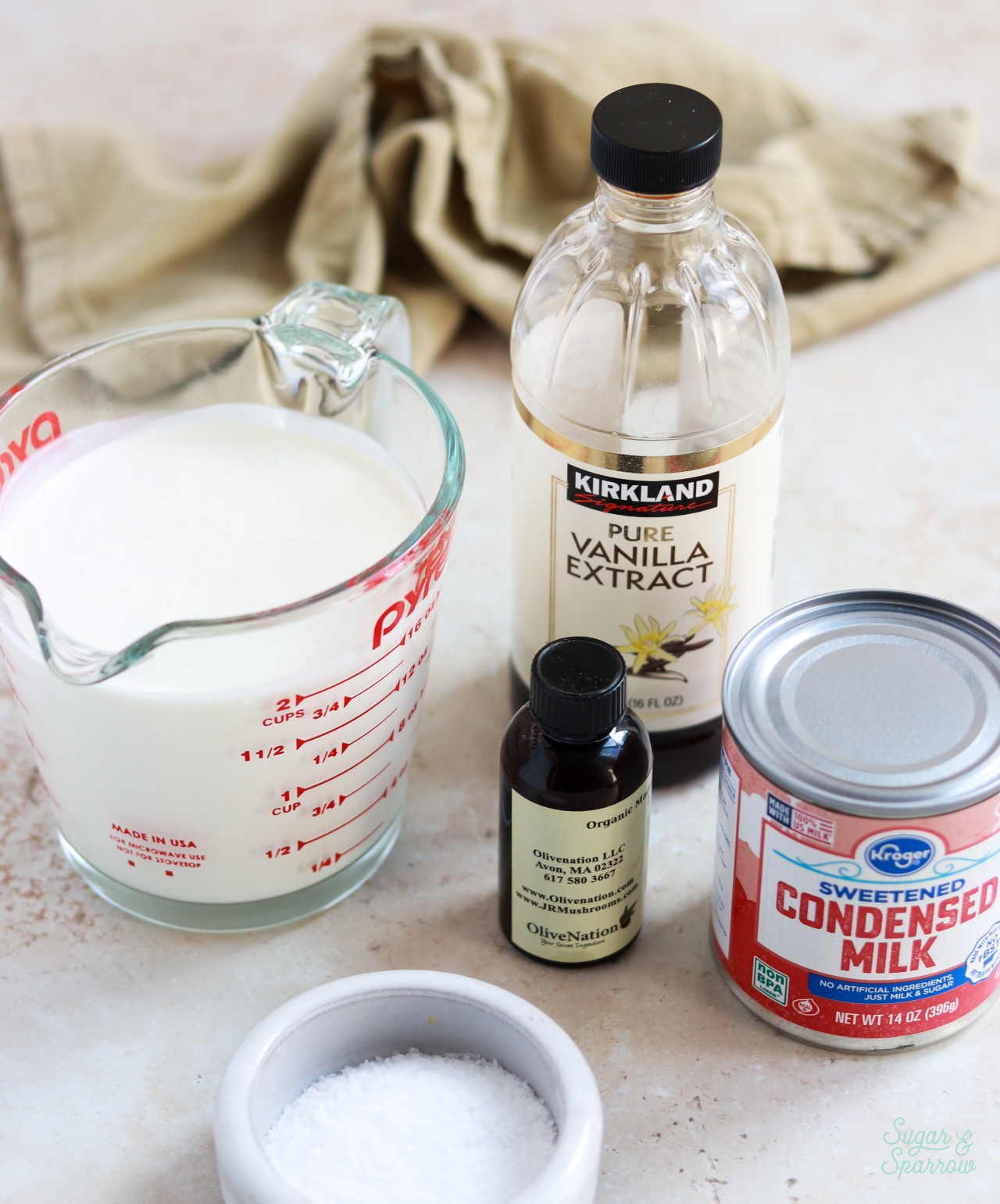 no churn vanilla ice cream ingredients