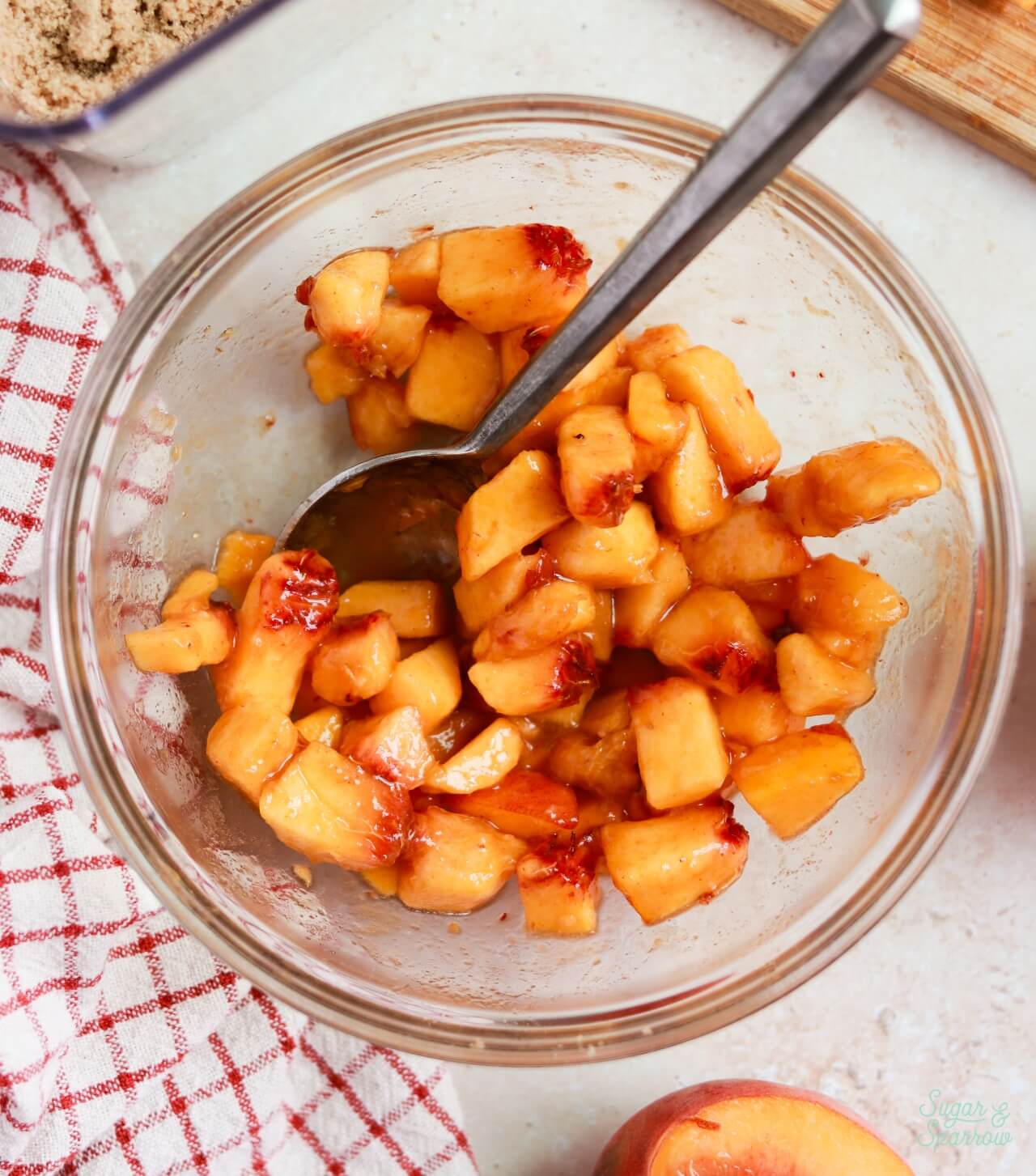 brown sugar peaches for cake filling