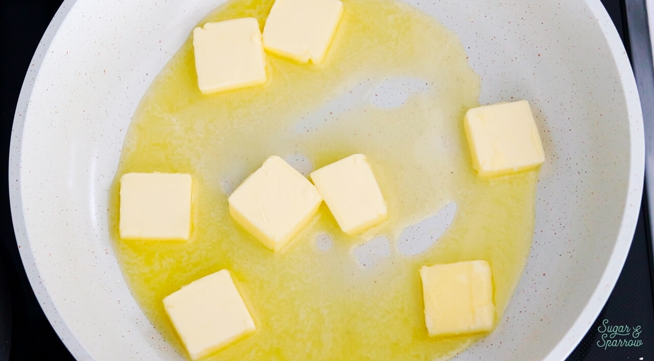 melting brown butter in a saucepan