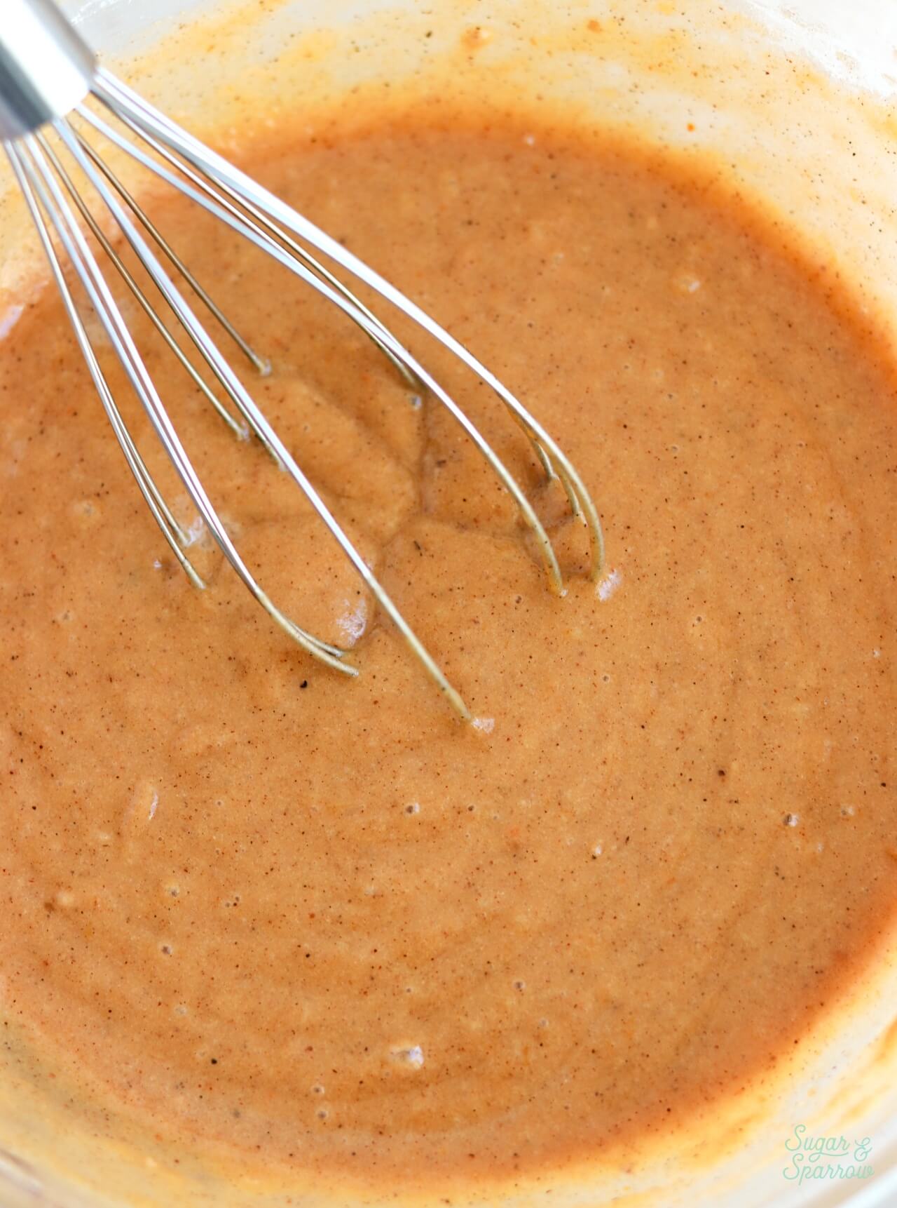 small batch pumpkin cake batter
