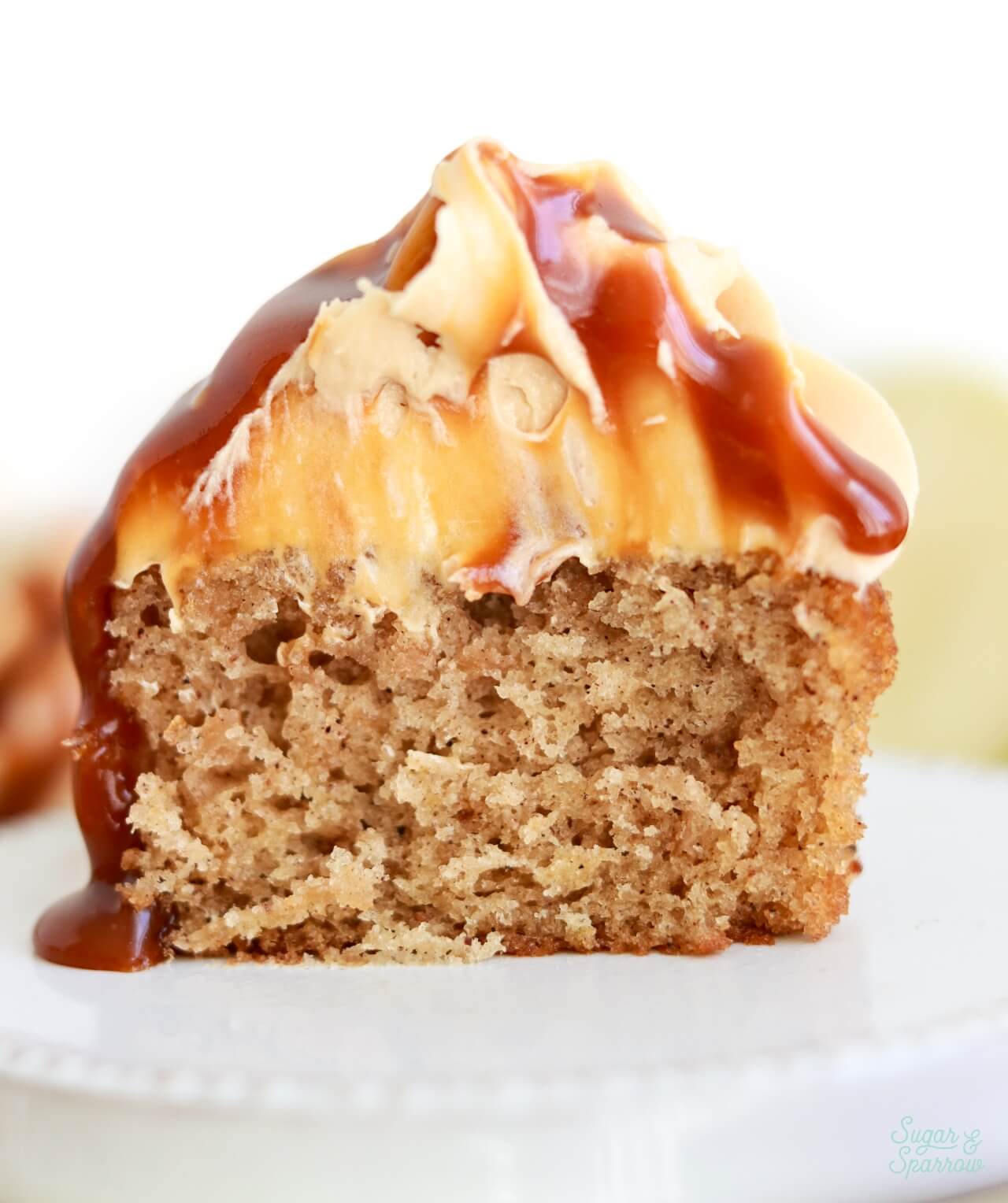 apple cupcakes with salted caramel buttercream 