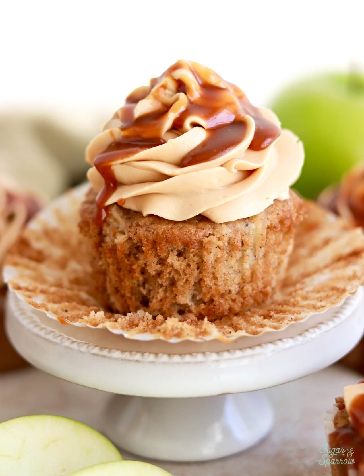 salted caramel apple cupcakes from scratch