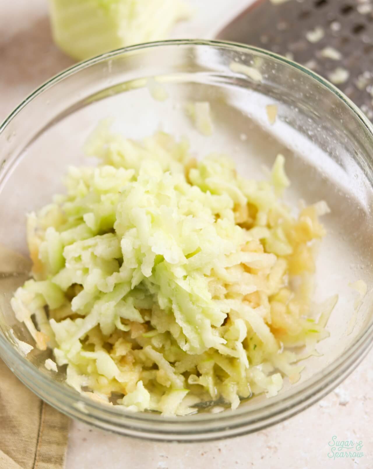 grated apple for cupcake recipe